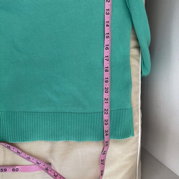 Lilly Pulitzer Define Nice Graphic Knit Sweater Boat Neck Long Sleeve Green M - Picture 6 of 7